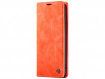 CaseMania Vintage Slim Bookcase Oranje - iPhone 15 Plus hoesje