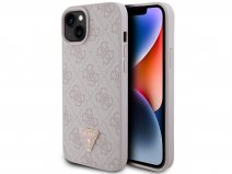 Guess Strass Triangle Monogram Case Roze - iPhone 14 Plus/15 Plus hoesje