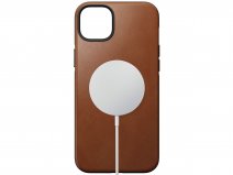Nomad Modern Leather Case Cognac - iPhone 15 Plus hoesje