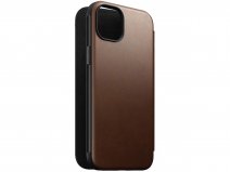 Nomad Modern Leather Folio Bruin - iPhone 15 Plus hoesje