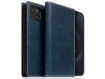 SLG Design D7 Italian Wax Leer Blauw - iPhone 15 Plus hoesje