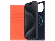 SLG Design D8 2in1 Leather Folio Coral - iPhone 15 Plus hoesje
