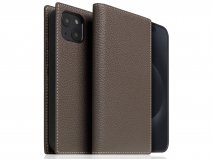 SLG Design D8 2in1 Leather Folio Etoff Cream - iPhone 15 Plus hoesje