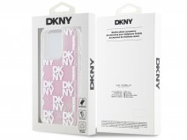 DKNY Liquid Glitter Case Roze - iPhone 15 Pro hoesje