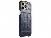 Gatti Classica Alligator Case iPhone 15 Pro hoesje - Blue Navy/Gold