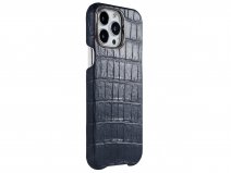 Gatti Classica Alligator Case iPhone 15 Pro hoesje - Blue Navy/Gunmetal