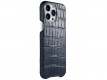 Gatti Classica Alligator Case iPhone 15 Pro hoesje - Blue Navy/Steel
