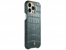 Gatti Classica Alligator Case iPhone 15 Pro hoesje - Green Emerald/Gold