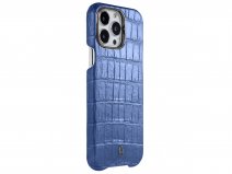 Gatti Classica Alligator Case iPhone 15 Pro hoesje - Blue Gibilterra/Gunmetal