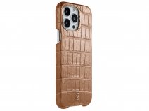 Gatti Classica Alligator Case iPhone 15 Pro hoesje - Honey Matt/Rose Gold