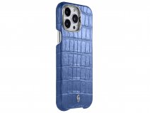 Gatti Classica Alligator Case iPhone 15 Pro hoesje - Blue Gibilterra/Steel