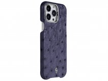 Gatti Classica Ostrich Case iPhone 15 Pro hoesje - Blue Gibilterra/Steel