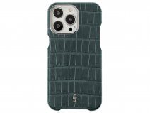 Gatti Classica Alligator Case iPhone 15 Pro hoesje - Green Emerald/Steel
