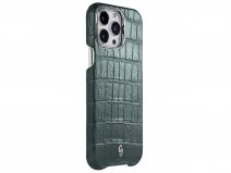 Gatti Classica Alligator Case iPhone 15 Pro hoesje - Green Emerald/Steel
