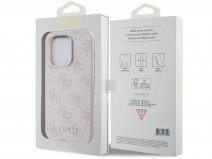 Guess 4G Monogram Case Roze - iPhone 15 Pro hoesje