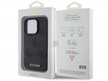 Guess 4G Monogram Stamped Case Zwart - iPhone 15 Pro hoesje
