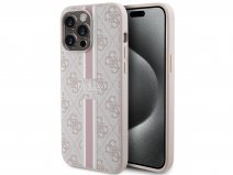 Guess College Monogram Case Roze - iPhone 15 Pro hoesje