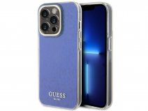 Guess Faceted Mirror TPU Case Paars - iPhone 15 Pro hoesje