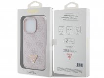 Guess Strass Triangle Monogram Case Roze - iPhone 15 Pro hoesje