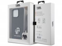 Karl Lagerfeld Ikonik Duo Necklace Case - iPhone 15 Pro Hoesje met Koord