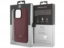 Mercedes-Benz Urban Leather Case Rood - iPhone 15 Pro hoesje