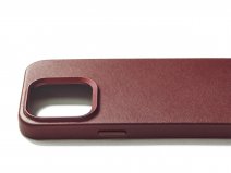 Mujjo Full Leather MagSafe Case Burgundy - iPhone 15 Pro Hoesje Leer