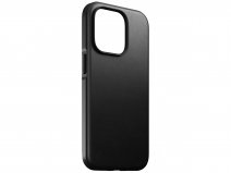 Nomad Modern Leather Case Zwart - iPhone 15 Pro hoesje