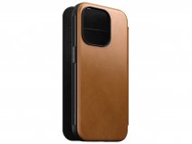 Nomad Modern Leather Folio Cognac - iPhone 15 Pro hoesje