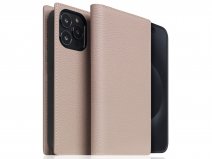 SLG Design D8 2in1 Leather Folio Light Cream - iPhone 15 Pro hoesje