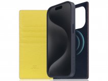 SLG Design D8 2in1 Leather Folio Lemon - iPhone 15 Pro hoesje