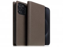 SLG Design D8 2in1 Leather Folio Etoff Cream - iPhone 15 Pro hoesje