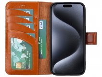 Solidenz Top Grain Wallet Burned Cognac - iPhone 15 Pro Hoesje Leer
