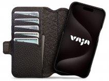 Vaja 2in1 Wallet Leather Case MagSafe Zwart - iPhone 15 Pro Hoesje Leer