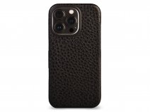 Vaja V-Mag Leather Case MagSafe Zwart - iPhone 15 Pro Hoesje Leer