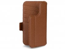 Vaja V-Mag Wallet Wrap Cognac - iPhone 15 Pro Omslag met Pashouder