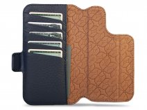 Vaja V-Mag Wallet Wrap Donkerblauw - iPhone 15 Pro Omslag met Pashouder