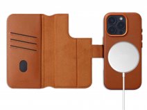 Accezz Leather 2in1 Bookcase MagSafe Cognac - iPhone 15 Pro Max Hoesje Leer