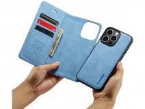 CaseMania 2in1 Magnetic Bookcase Lichtblauw - iPhone 15 Pro Max Hoesje