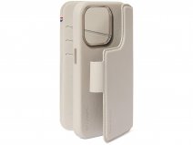 Decoded Leather Detachable Wallet Case Beige - iPhone 15 Pro Max hoesje