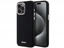 DKNY Silicone MagSafe Case Zwart - iPhone 15 Pro Max hoesje