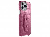 Gatti Cardholder Alligator Case iPhone 15 Pro Max hoesje - Pink Camellia/Steel