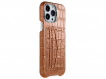Gatti Cardholder Alligator Case iPhone 15 Pro Max hoesje - Honey Matt/Steel