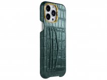 Gatti Cardholder Alligator Case iPhone 15 Pro Max hoesje - Green Emerald/Gold