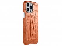 Gatti Cardholder Alligator Case iPhone 15 Pro Max hoesje - Orange Ermes/Rose Gold