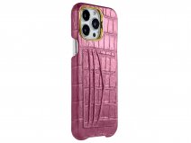 Gatti Cardholder Alligator Case iPhone 15 Pro Max hoesje - Pink Camellia/Gold