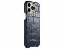 Gatti Classica Alligator Case iPhone 15 Pro Max hoesje - Blue Navy/Gold