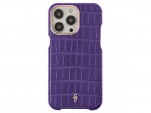 Gatti Classica Alligator Case iPhone 15 Pro Max hoesje - Mauve Purple/Rose Gold