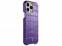 Gatti Classica Alligator Case iPhone 15 Pro Max hoesje - Mauve Purple/Rose Gold