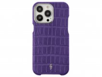 Gatti Classica Alligator Case iPhone 15 Pro Max hoesje - Mauve Purple/Steel