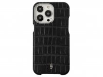 Gatti Classica Alligator Case iPhone 15 Pro Max hoesje - Intense Matt Black/Steel